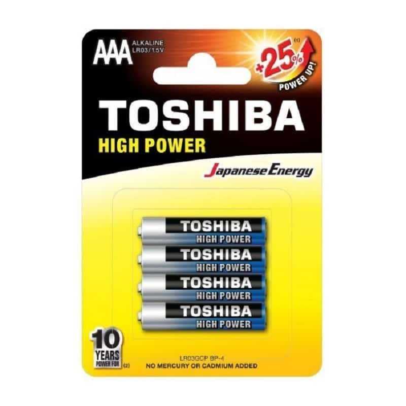 Monočlánok LR03, AAA, TOSHIBA, 4ks